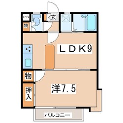 郡山駅 バス15分  桜小学校下車：停歩2分 2階の物件間取画像